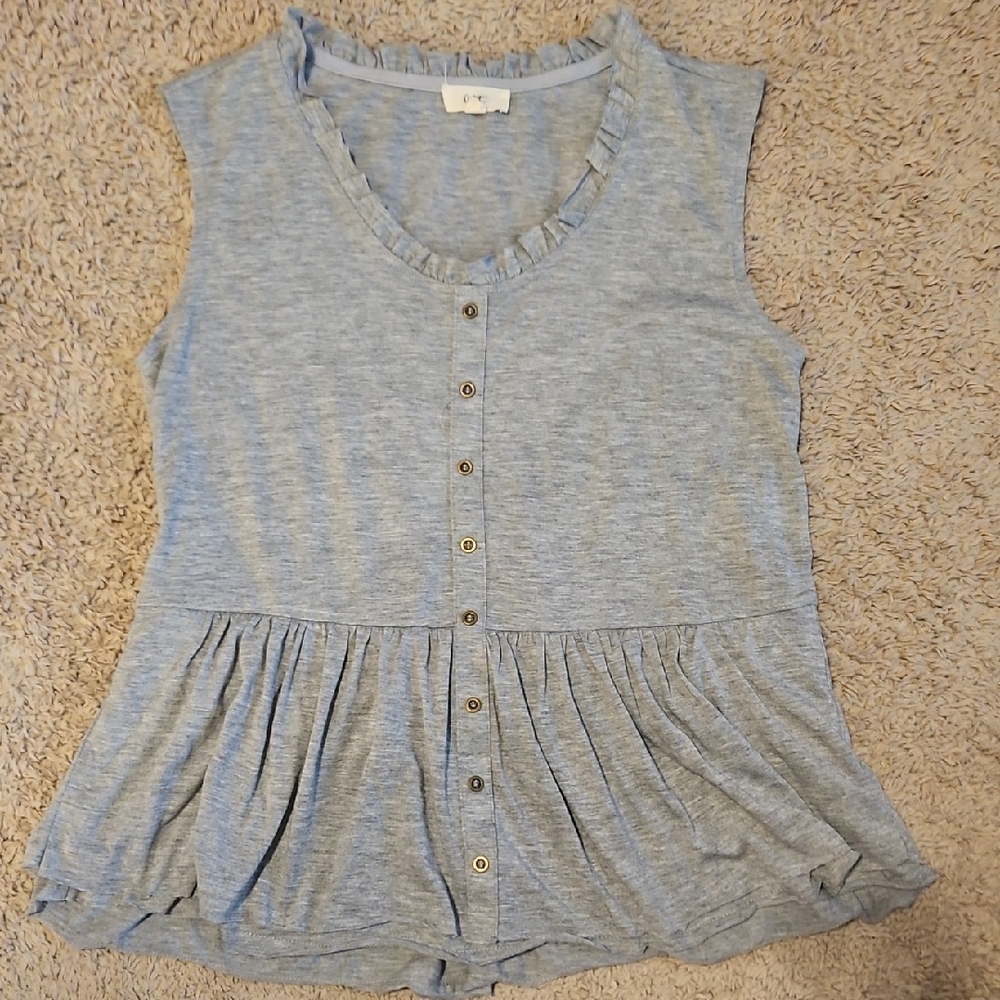 Women's Sleeveless Blue Blouse